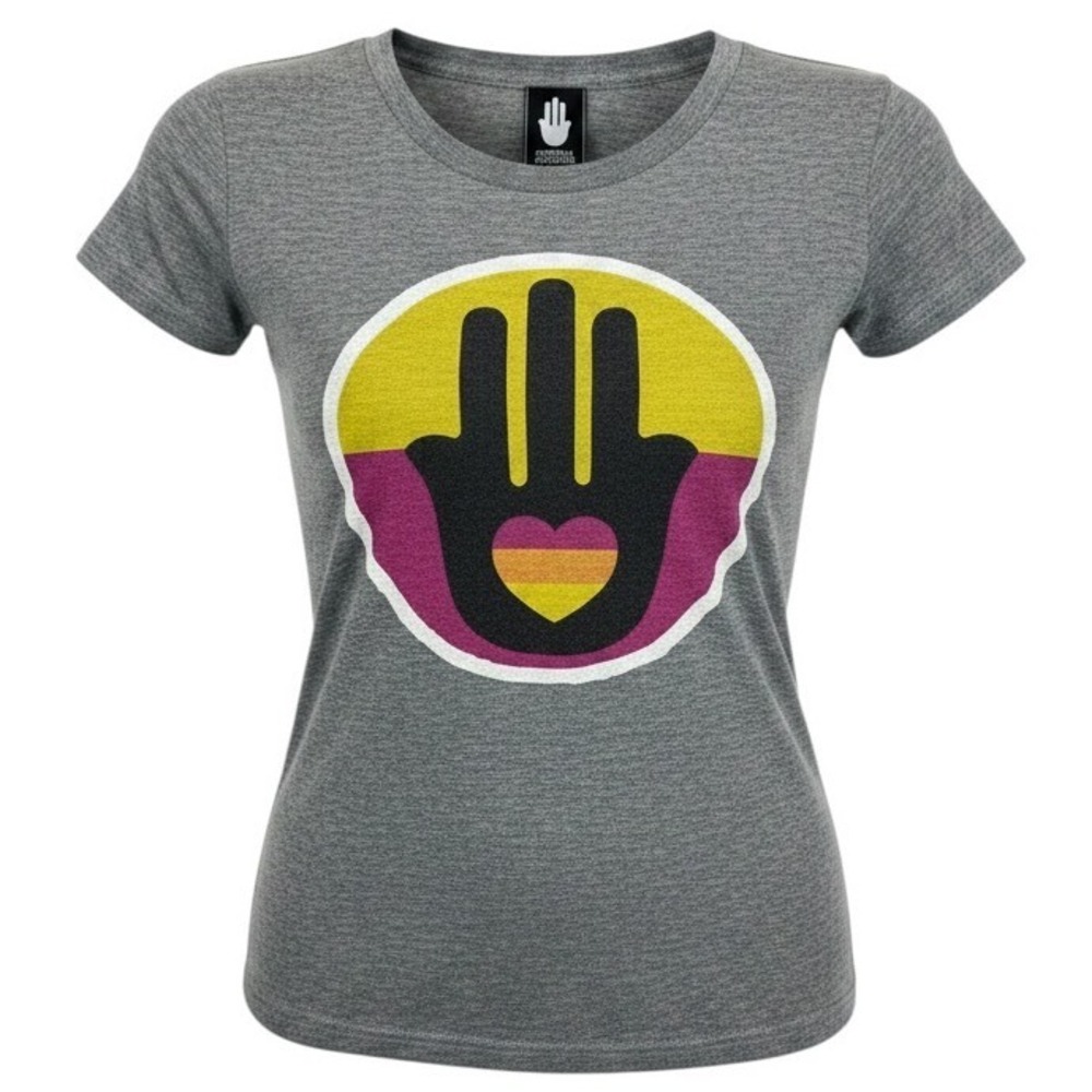 Spiritual Gangster Graphic Tee Women S Gray Hamsa Yoga Hippie Boho Festival